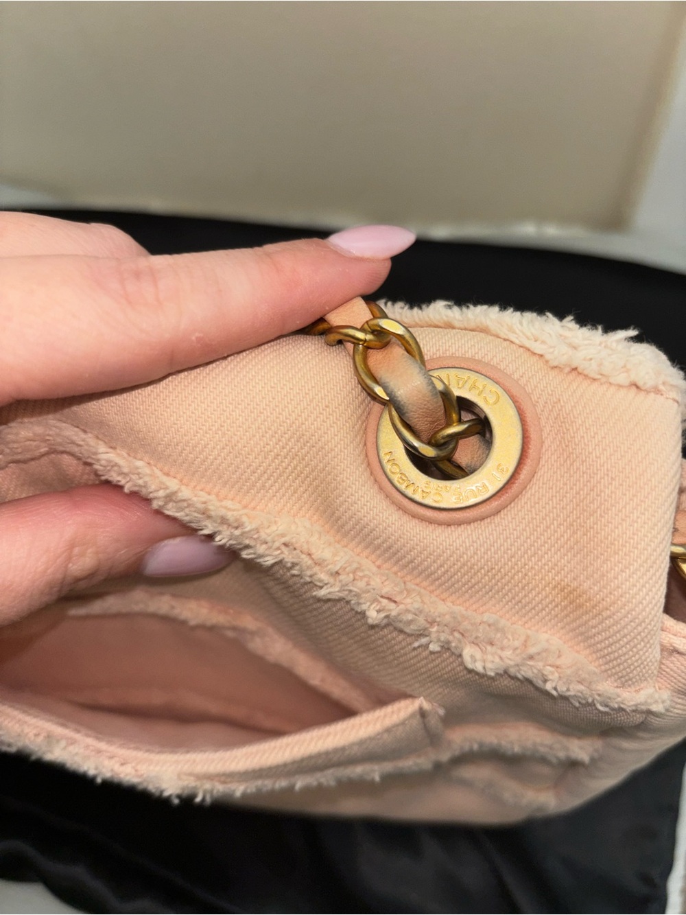 CHANEL COCO Blush Quilted Canvas Crossbody Denim - Picture 7 of 16